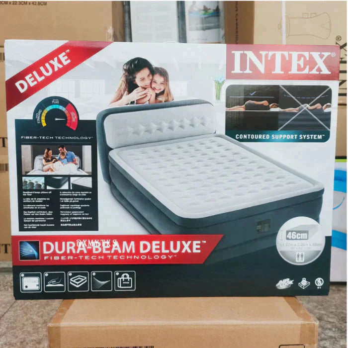 Colchão de Casal Inflável + Bomba de AR e Encosto