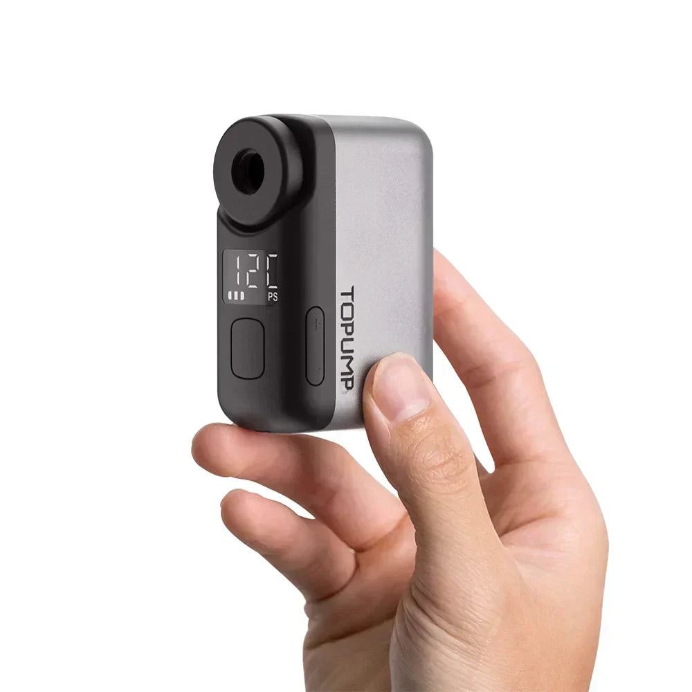 Bomba Elétrica Portátil para Bicicleta com Medidor de Pressão Digital